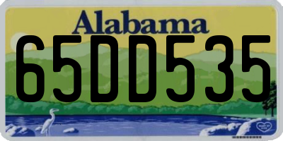 AL license plate 65DD535