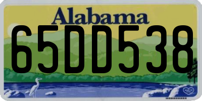 AL license plate 65DD538
