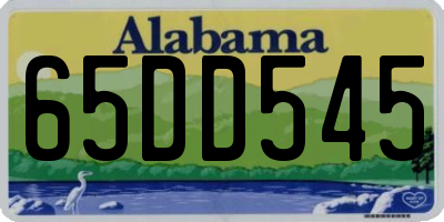 AL license plate 65DD545
