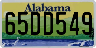 AL license plate 65DD549