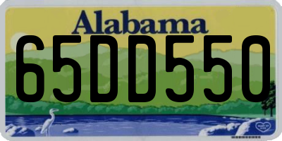 AL license plate 65DD550