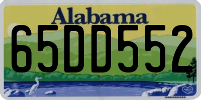 AL license plate 65DD552