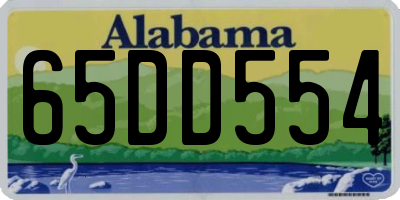 AL license plate 65DD554