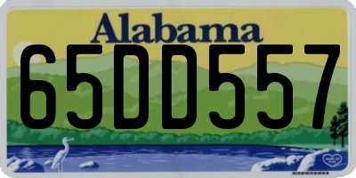 AL license plate 65DD557