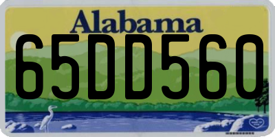 AL license plate 65DD560
