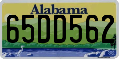 AL license plate 65DD562