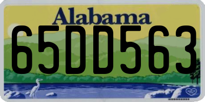 AL license plate 65DD563