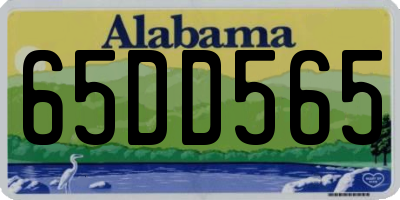 AL license plate 65DD565