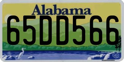 AL license plate 65DD566