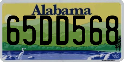 AL license plate 65DD568