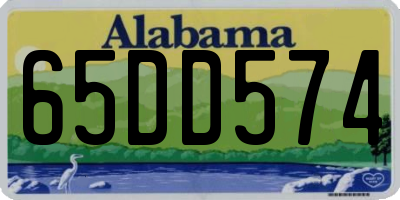 AL license plate 65DD574