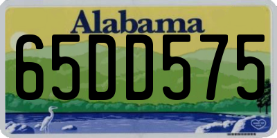 AL license plate 65DD575
