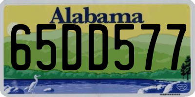 AL license plate 65DD577