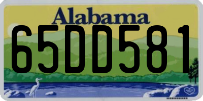 AL license plate 65DD581