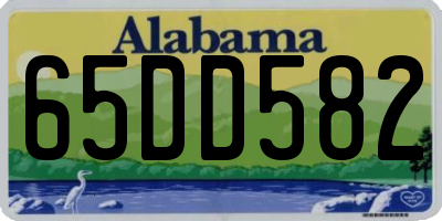 AL license plate 65DD582