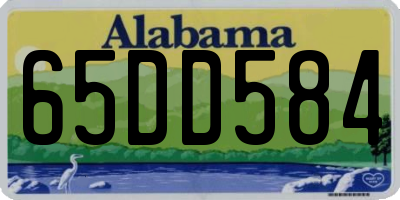 AL license plate 65DD584