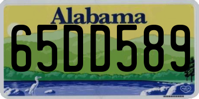 AL license plate 65DD589
