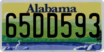 AL license plate 65DD593