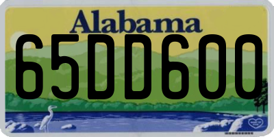 AL license plate 65DD600