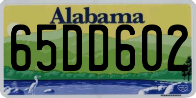 AL license plate 65DD602