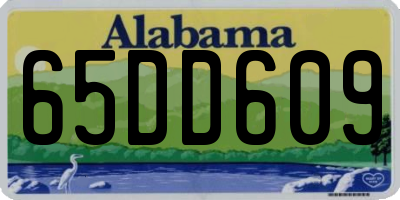 AL license plate 65DD609