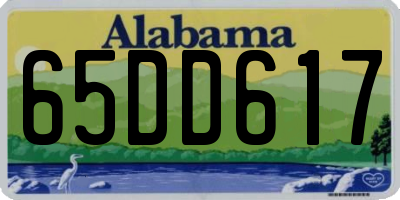 AL license plate 65DD617
