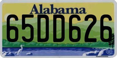 AL license plate 65DD626