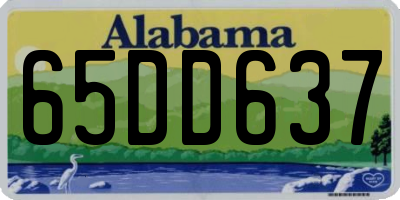 AL license plate 65DD637