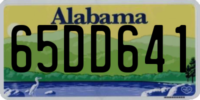 AL license plate 65DD641