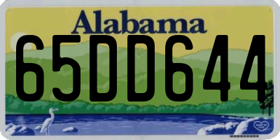AL license plate 65DD644