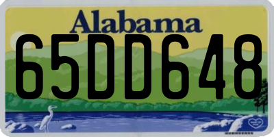AL license plate 65DD648