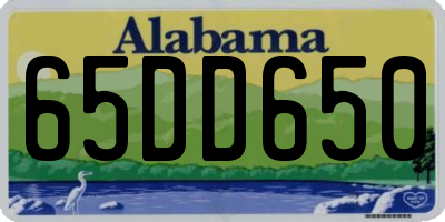 AL license plate 65DD650