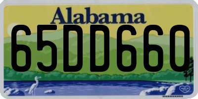 AL license plate 65DD660