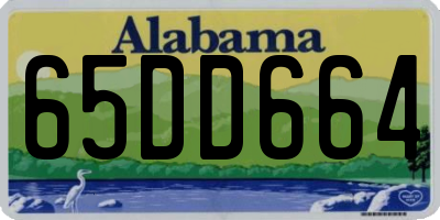 AL license plate 65DD664