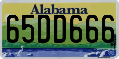 AL license plate 65DD666