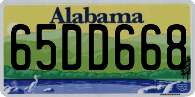 AL license plate 65DD668