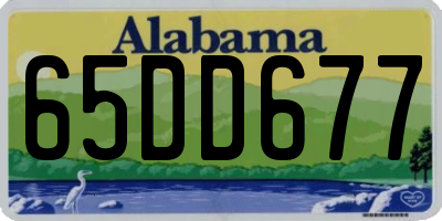 AL license plate 65DD677