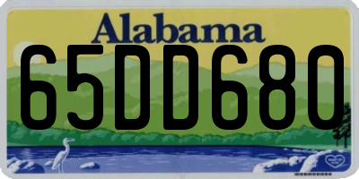 AL license plate 65DD680