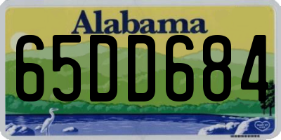 AL license plate 65DD684