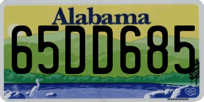 AL license plate 65DD685