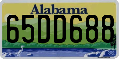 AL license plate 65DD688