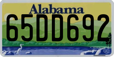 AL license plate 65DD692