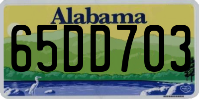 AL license plate 65DD703
