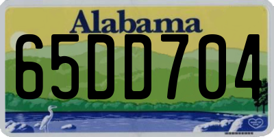 AL license plate 65DD704