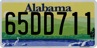 AL license plate 65DD711