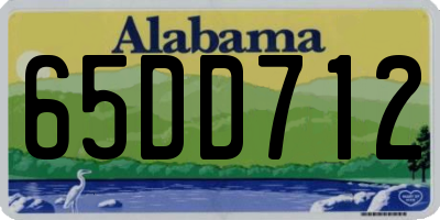 AL license plate 65DD712