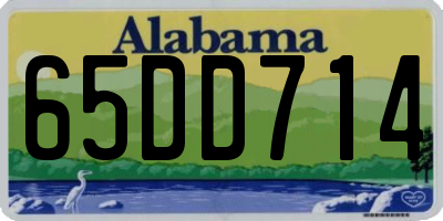 AL license plate 65DD714