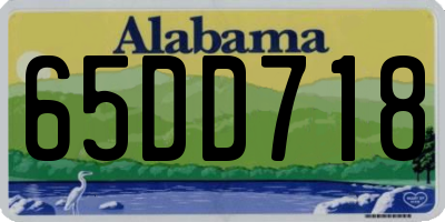 AL license plate 65DD718