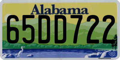 AL license plate 65DD722