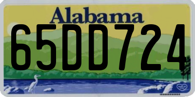 AL license plate 65DD724